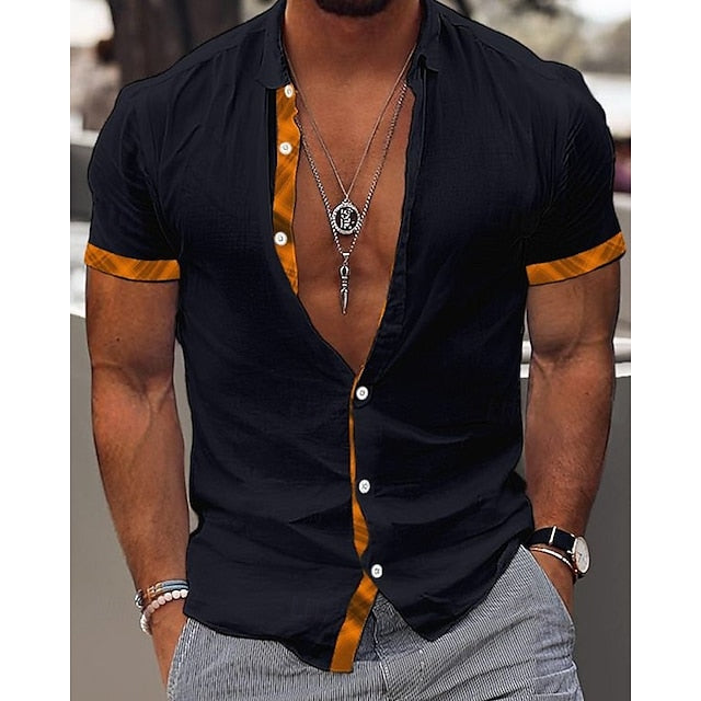 Beach Black Summer Shirt Men's / Casual