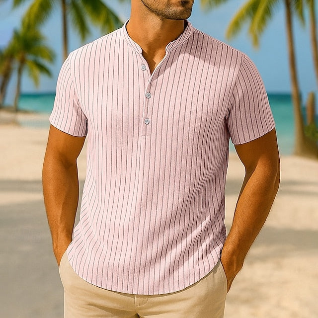 Men's Shirt Casual Popover Cotton Linen