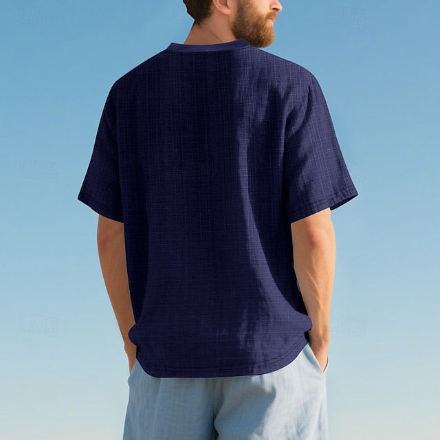 Up Summer Button Casual Beach Shirt Men's