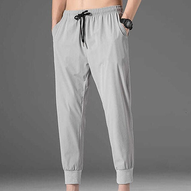 Men's Pants Pocket Cropped Casual Athletic