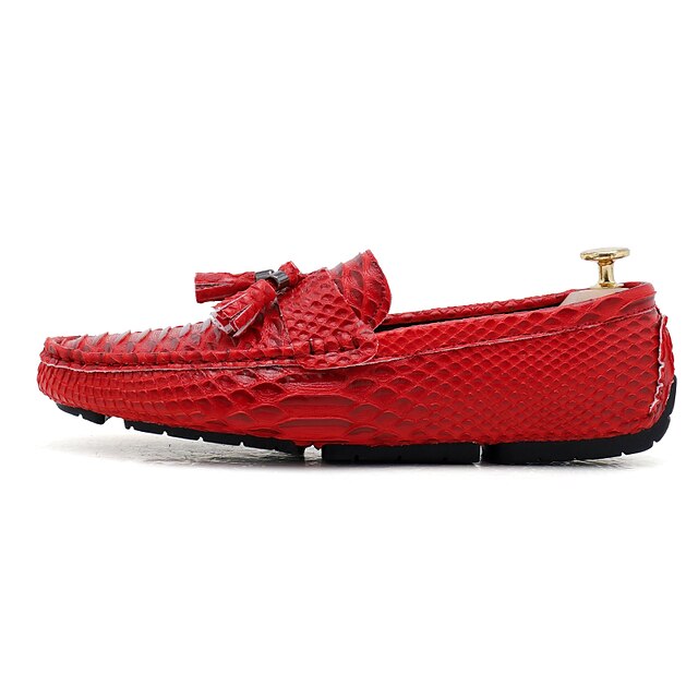 – Printed Loafers Casual White Men's Lightweight Slip-On