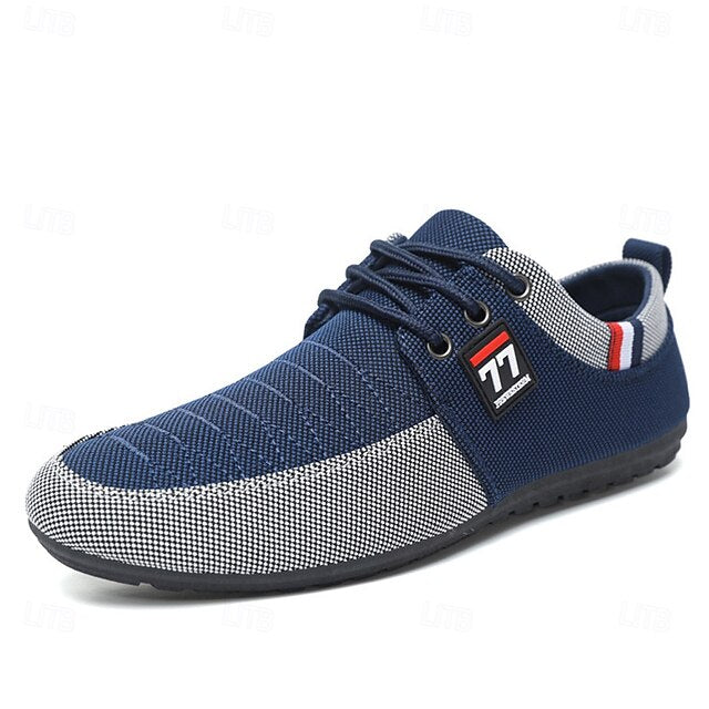 Sneakers – Two-Tone Men's Breathable Casual Knit Nylon