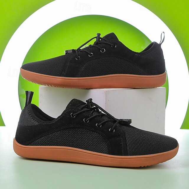 Sole with Gray Sneakers – Knit Breathable Orange Men's