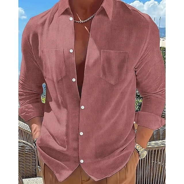 Up Summer Button Men's Casual Shirt Beach