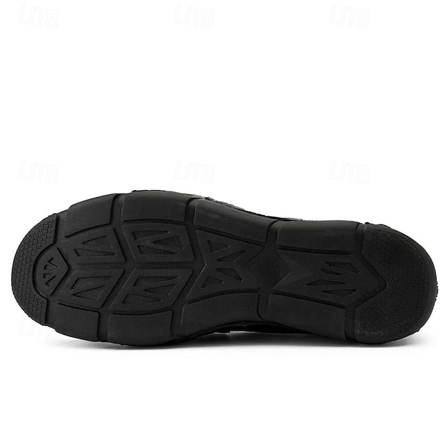 Leather Black with Loafers Faux Men's White Crocodile