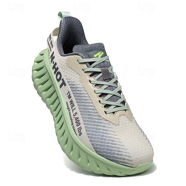 Beige Green and with Light Sneakers Running Men's