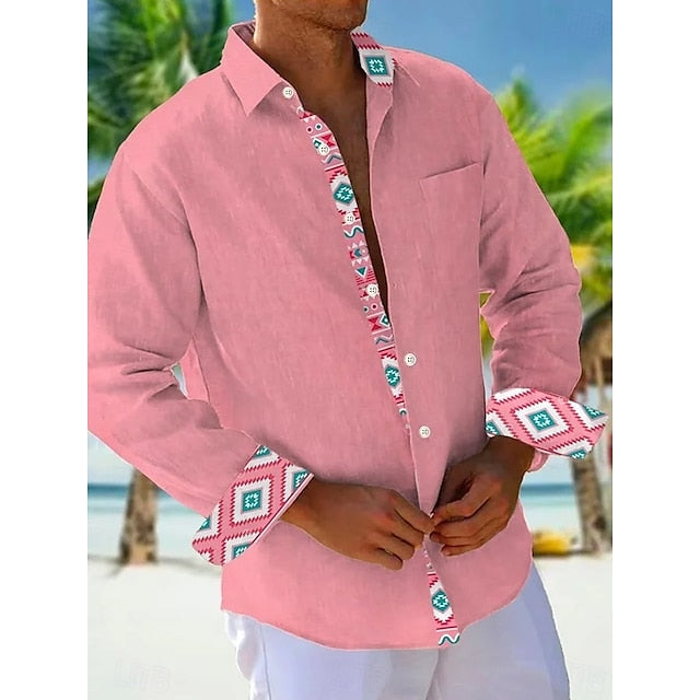 Casual Button Summer Beach Up Men's Shirt