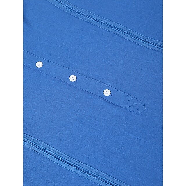 Linen Guayabera Men's Shirt Summer Beach