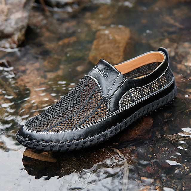 Pattern Leather Faux - Purple Crocodile Men's Loafers