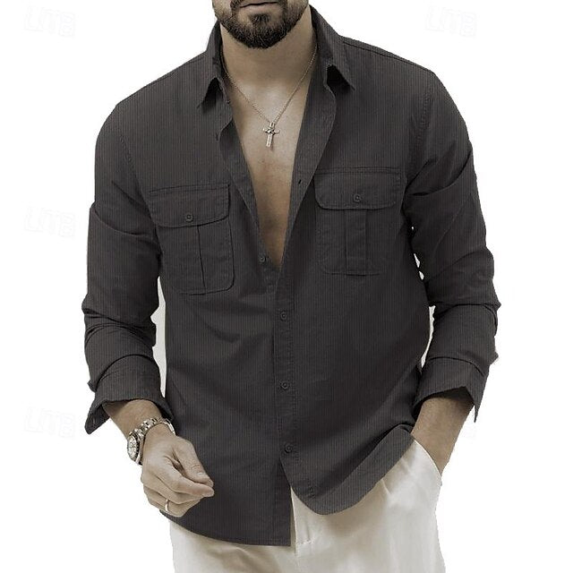 Men's Beach Summer Up Button Casual Shirt