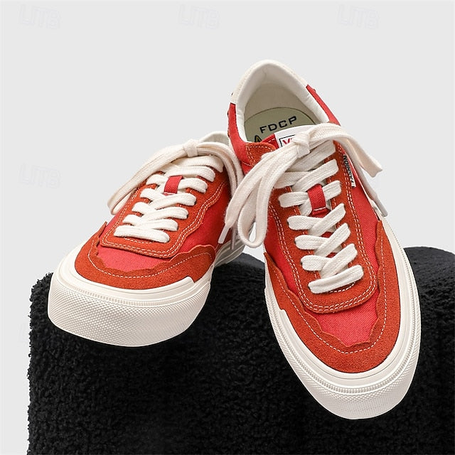 Comfortable Canvas Sneakers Slip Walking Casual Men's Suede