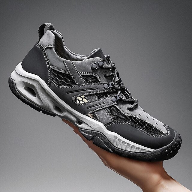 Outdoor Trail Running Sneakers Hiking Men's Durable - Khaki