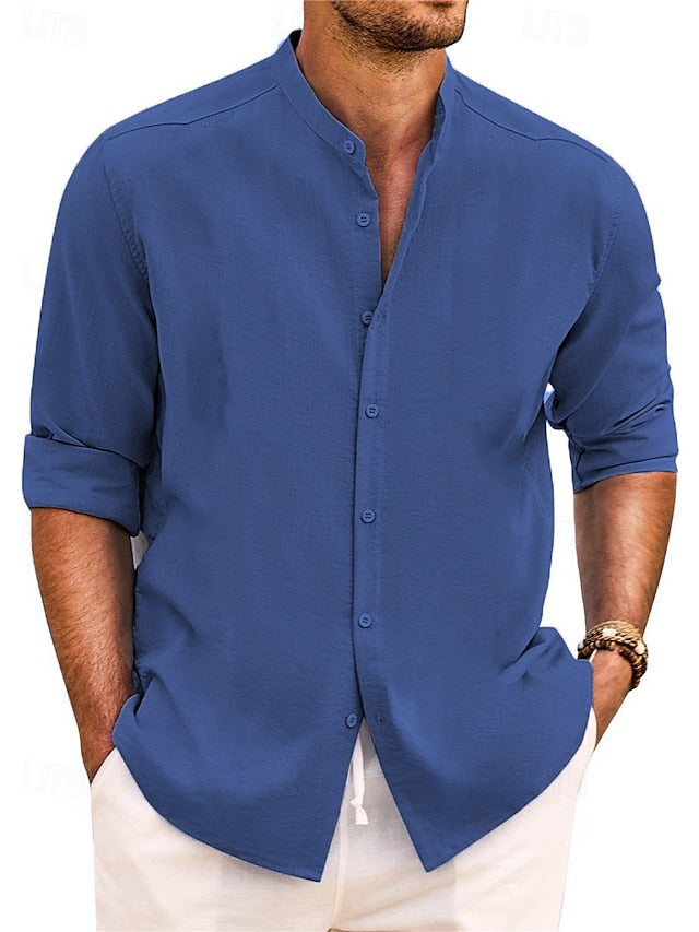 Band Shirt Wear Collar Summer Men's Beach