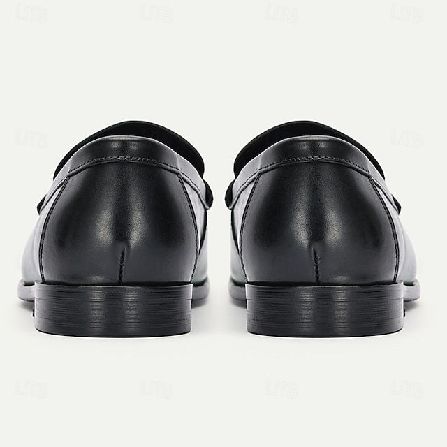 Cowhide Leather Premium Green Loafers Men's with – Metal