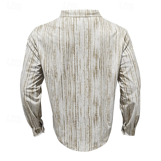Button Shirt Casual Beach Summer Up Men's