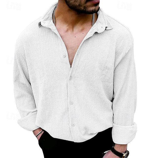 Shirt Button Men's Beach Up Summer Casual