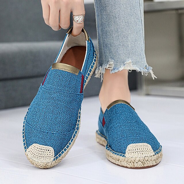 with Red Sole - Espadrille Men's Shoes Jute Slip-On