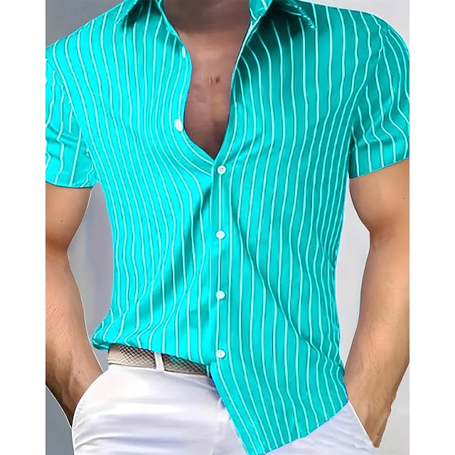 Casual Beach Button Up Men's Shirt Summer