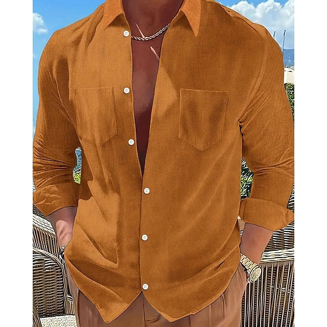 Up Summer Button Men's Casual Shirt Beach