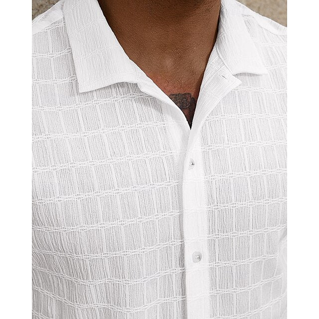 Men's Beach Up Summer Casual Button Shirt