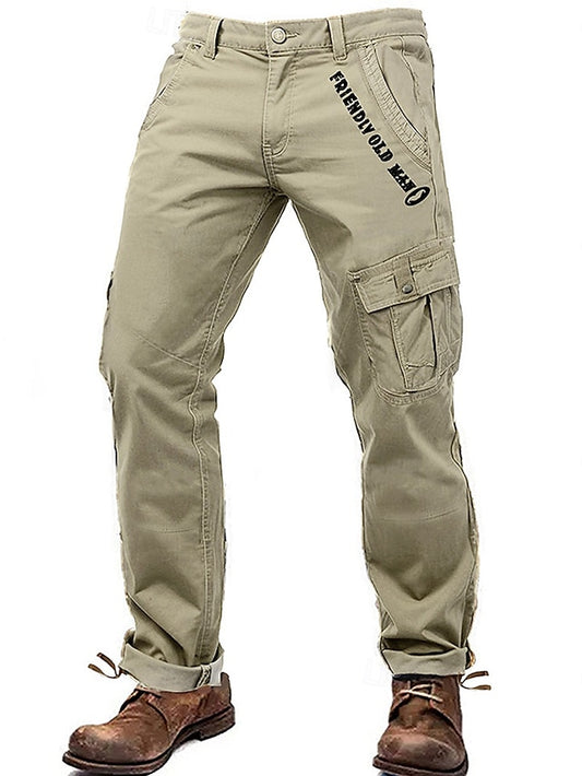 Pants Work Cargo Trousers Multi Pocket Men's