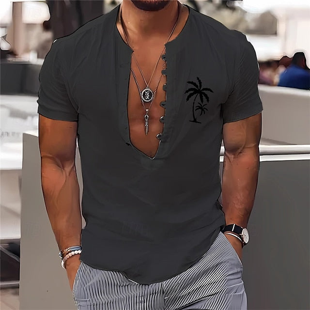 Minimalist Summer Aloha Men's Shirt Popover