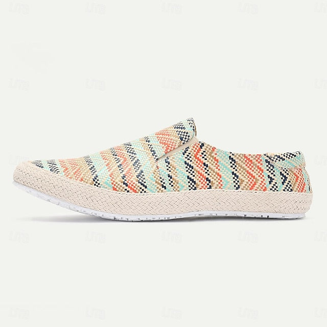 Woven Nylon - Men's Multicolor Loafers Espadrilles
