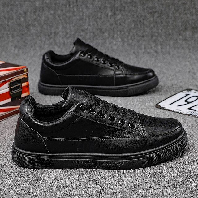 Closure and with Men's Casual Lace-up White Sneakers