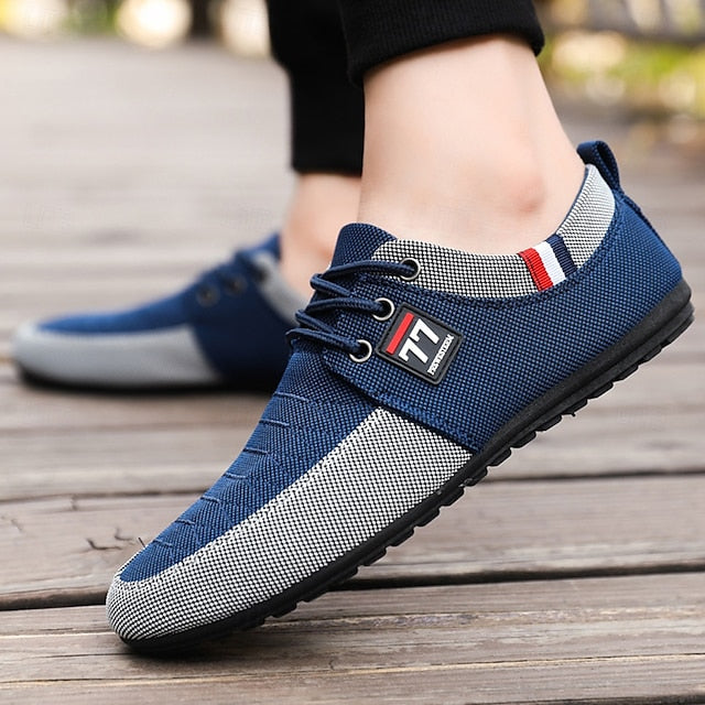 Sneakers – Two-Tone Men's Breathable Casual Knit Nylon
