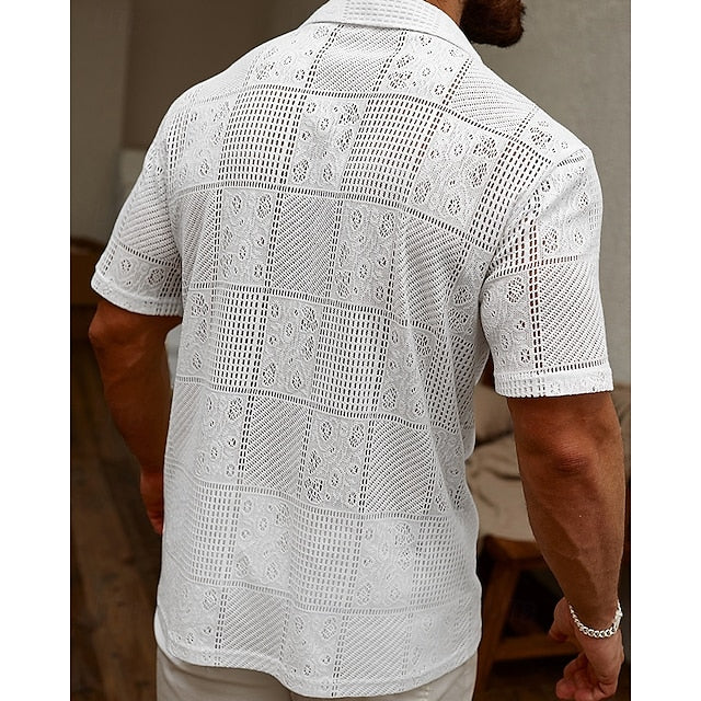 Casual Button Men's Up Beach Shirt Summer