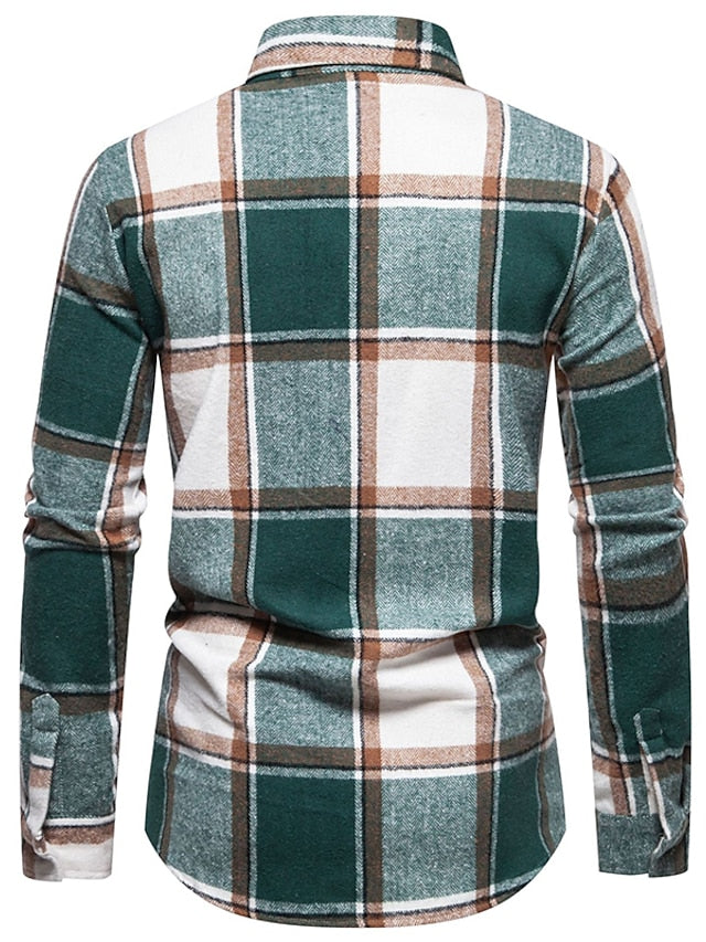 Black Casual Shirts Men's Shirt Red Blue Pink Checked