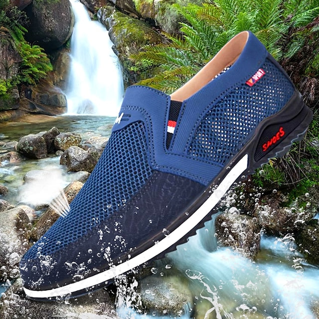 Slip-Ons Men's Shoes Flyknit Walking Loafers Casual