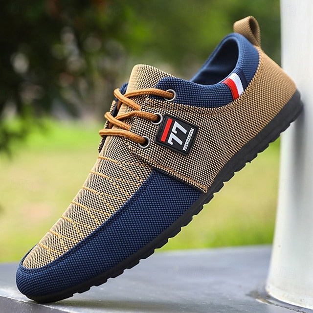 Sneakers – Two-Tone Men's Breathable Casual Knit Nylon