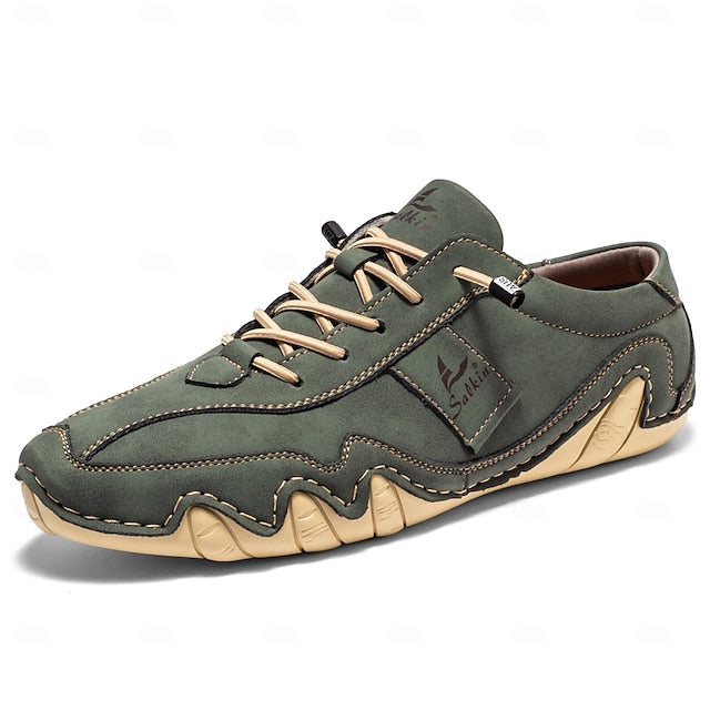 with Men's Green Leather Unique Sneakers Casual Faux