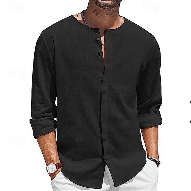 Shirt Button Up Beach Men's Casual Summer