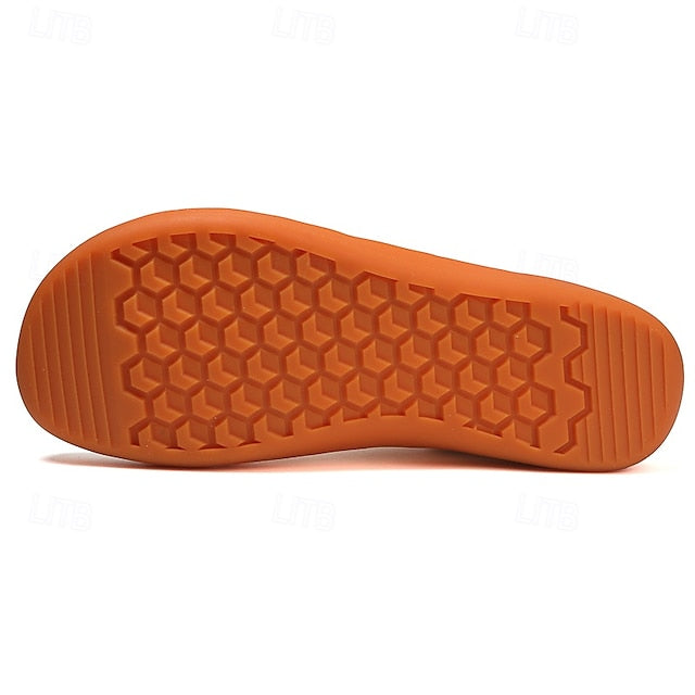 Sneakers Orange Bright Sole Men's – with Knit White