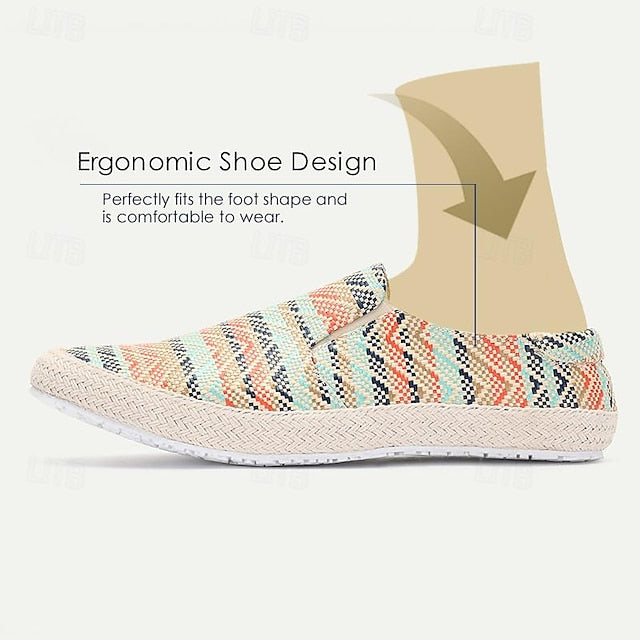 Woven Nylon - Men's Multicolor Loafers Espadrilles