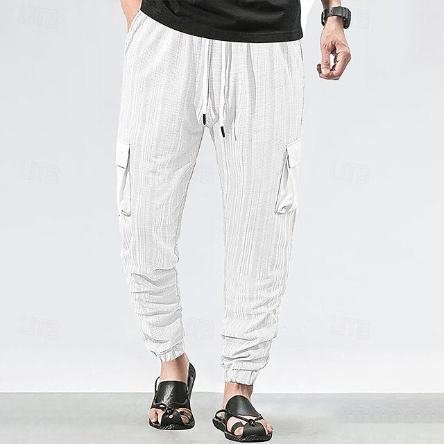 Summer Joggers Men's Trousers Cargo Pants Pants Pants Linen