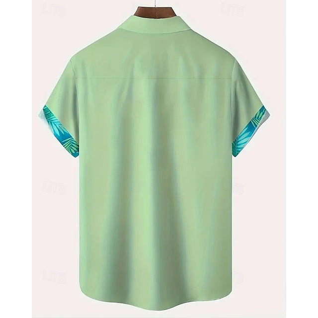 Beach Men's Up Button Summer Shirt Casual