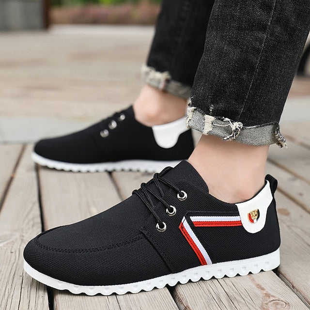 and Navy Nylon Tan Casual Men's Sneakers – Breathable