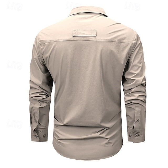 Workwear Shirts Button Shirt Men's Work Up