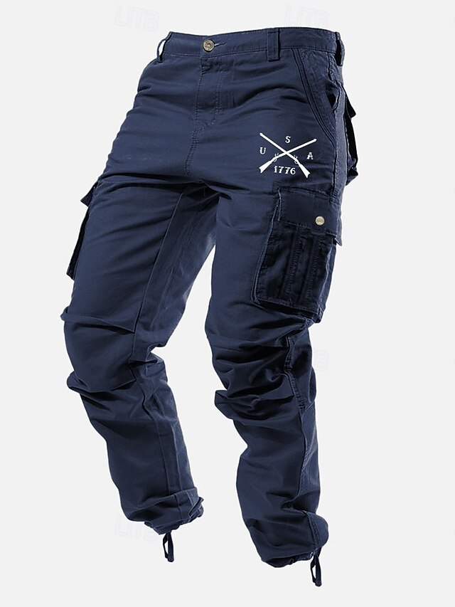 Pocket Work Pants Men's Cargo Multi Trousers