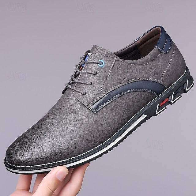 Shoes Everyday Men's Casual – Brown Lace-Up Comfortable