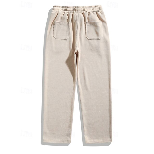 Trousers Pants Straight Leg Men's Corduroy Athletic