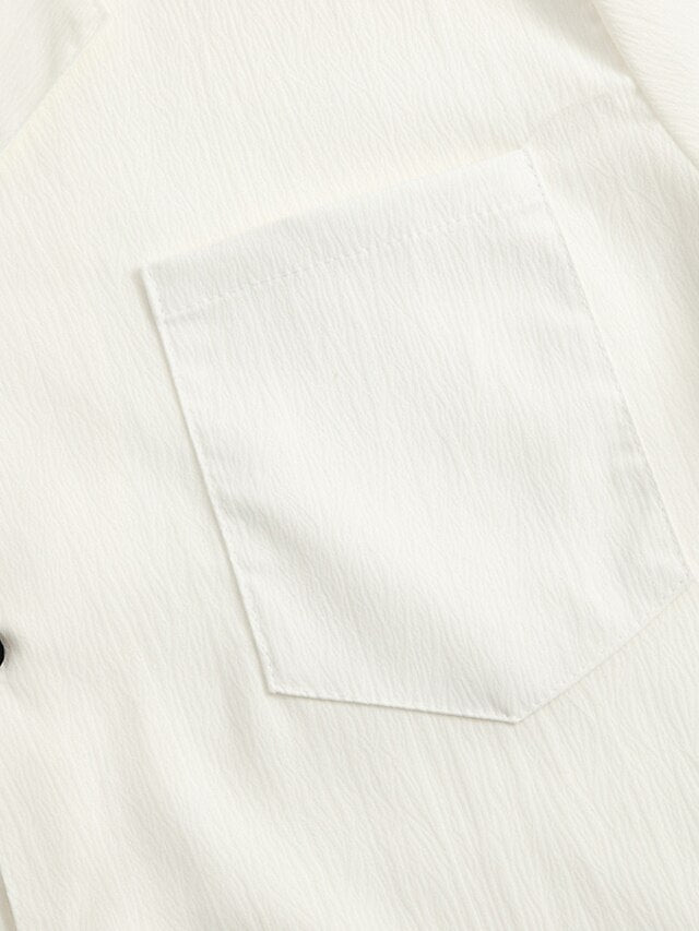 Casual Black Up Button Men's Summer Shirt