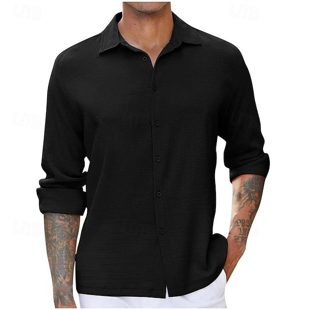 Up Summer Casual Beach Men's Button Shirt