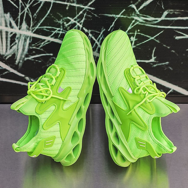 Sneakers Green with Vibrant Men's Innovative Neon Athletic