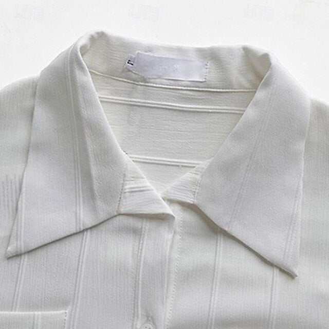 Summer Beach Up Button Shirt Casual Men's