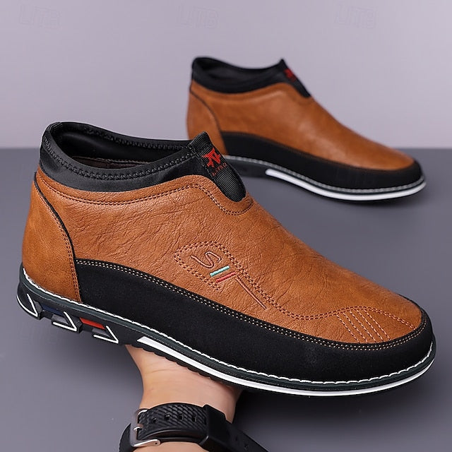 Loafers Suede Driving Men's Slip-On with Flexible Shoes:
