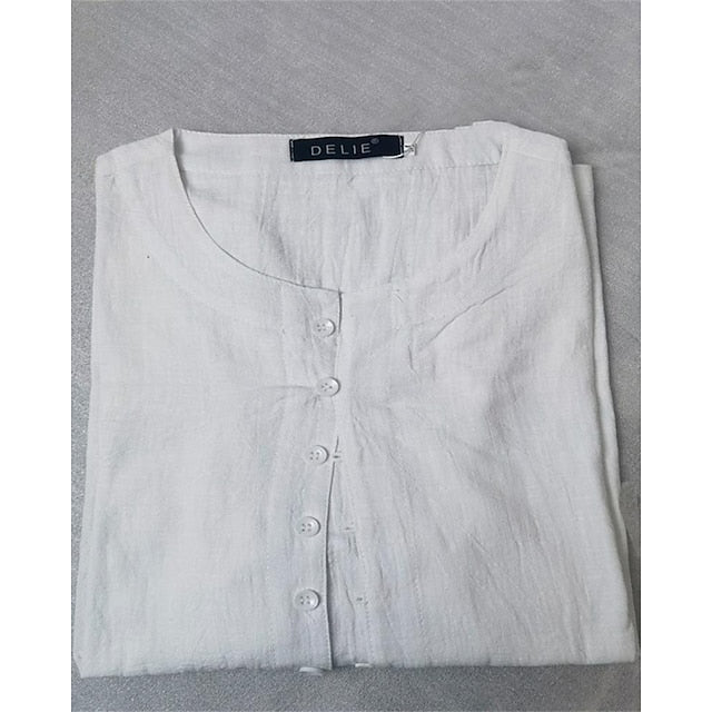 Beach Summer Men's Linen Solid Shirt